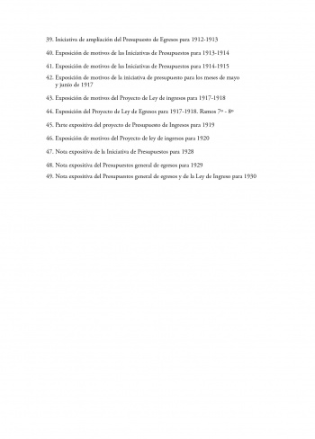 Las exposiciones de motivos de los presupuestos federales, 1869 - 1930. Recopilación documental y estudio