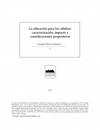 La educación para los adultos: caracterización, impacto...