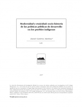 Modernidad y etnicidad: socio-historia de las políticas públicas