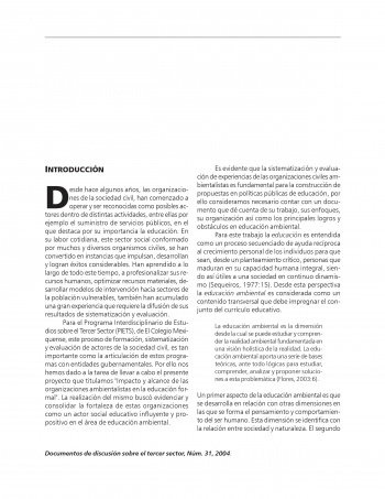 Impacto y alcance de las organizaciones ambientales en la...