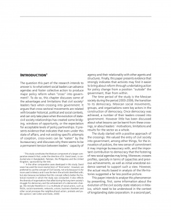 Intersectorial crossings: Civil Society leaders...