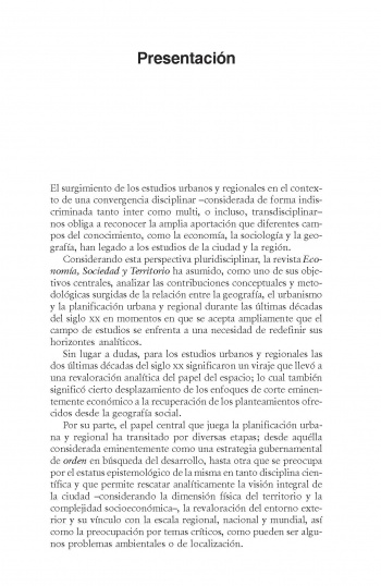 Economía Sociedad y Territorio, Vol. VIII, núm 28, septiembre...