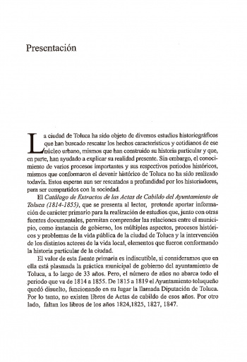 Catálogo de Extractos de las Actas de Cabildo del H. A..