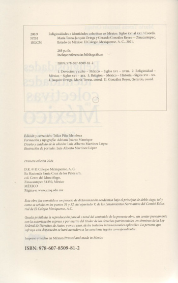 Religiosidades e identidades colectivas en México. Siglos XVI al XXI