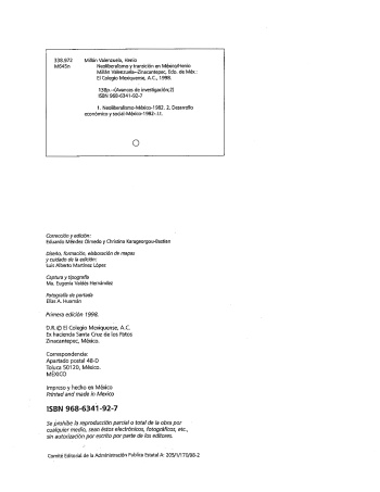 Neoliberalismo y transición en México (avances de...