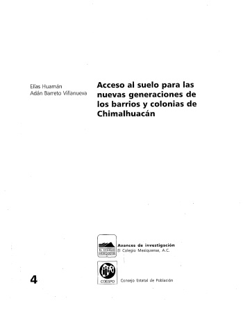 Acceso al suelo para las nuevas generaciones de los barrios...