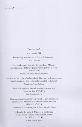 El Territorio del Estado de México. Origen de otras entidades federativas: relaciones de poder, estrategias sociales e identidad