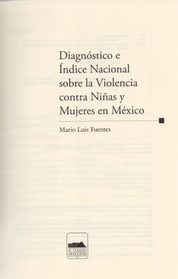 Diagnóstico e Índice Nacional sobre la Violencia contra Niñas y Mujeres en México