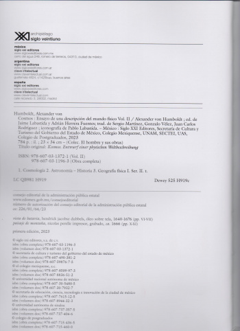 Cosmos. Ensayo de una descripción del mundo físico, (Vol. II)