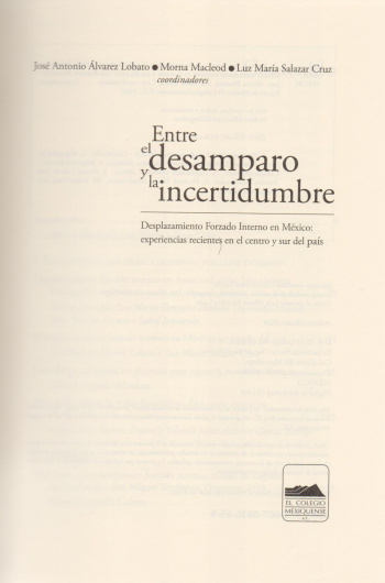 Entre el desamparo y la incertidumbre. Desplazamiento Forzado Interno en México