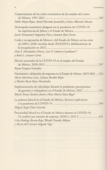 Políticas públicas y efectos socioeconómicos de la COVID-19 en el Estado de México