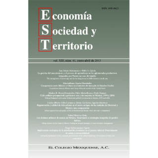 Economía, Sociedad y Territorio. Vol. XIII, núm. 41, enero-abril de 2013