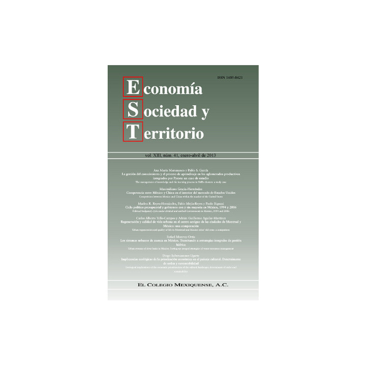 Economía, Sociedad y Territorio. Vol. XIII, núm. 41, enero-abril de 2013