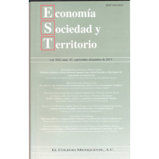 Economía, Sociedad y Territorio. Vol. XIII, núm. 43, septiembre-diciembre de 2013
