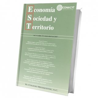 Economía, Sociedad y Territorio, Vol. VII, Núm. 23, enero-abril 2007