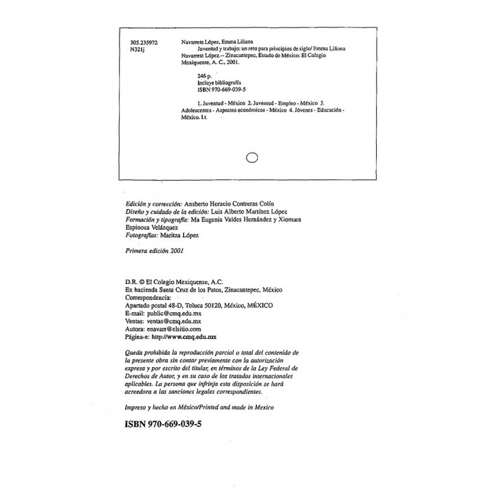 Juventud y trabajo: un reto para principios de siglo