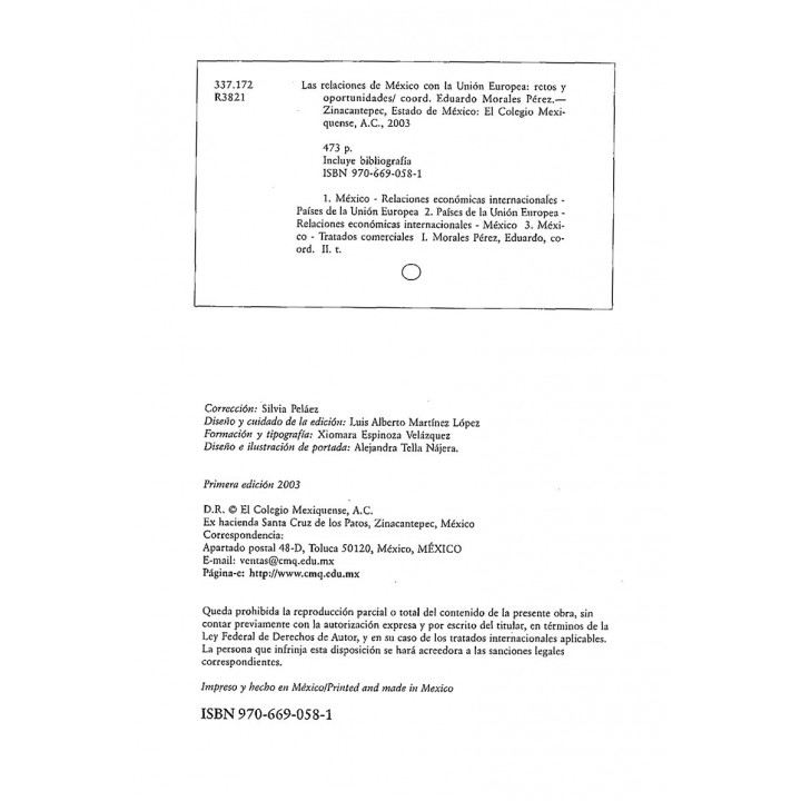Las relaciones de México con la Unión Europea. Retos y oportunidades