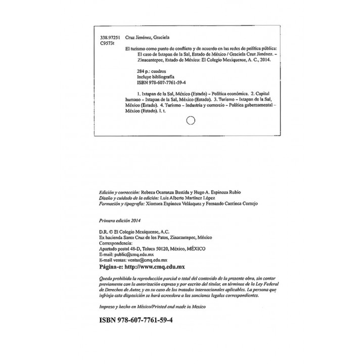 El turismo como punto de conflicto y de acuerdo en las redes de política pública. El caso de Ixtapan de la Sal, Estado de México