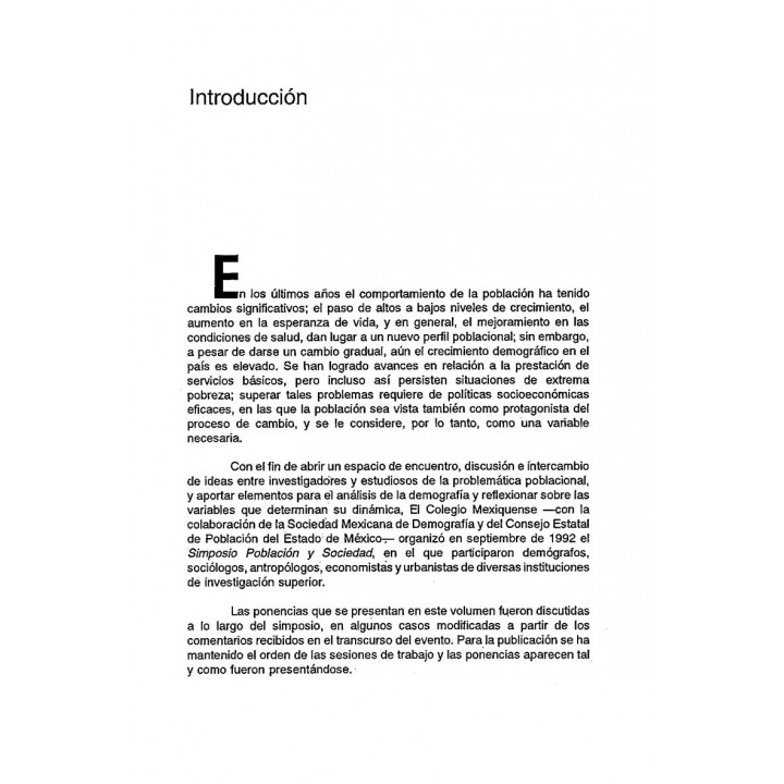 Población y sociedad