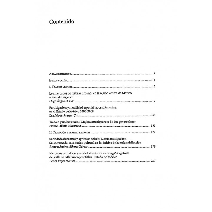 Sujetos laborales en el Estado de México