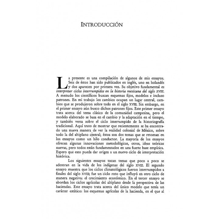 Ciclos interrumpidos. Ensayos sobre historia rural mexicana siglos XVIII-XIX