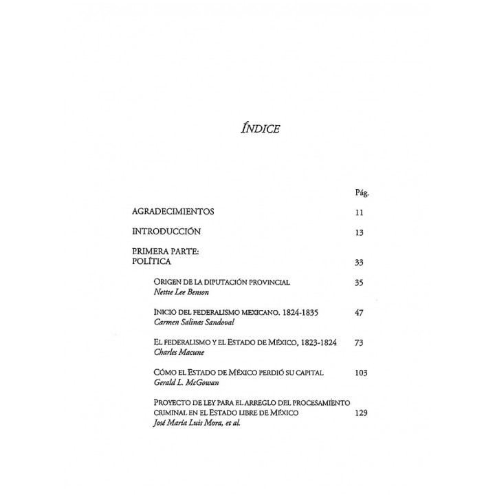 A la sombra de la Primera República Federal El Estado de México, 1824-1835