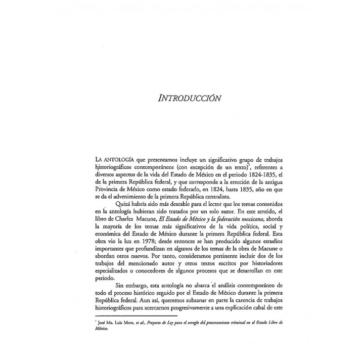 A la sombra de la Primera República Federal El Estado de México, 1824-1835