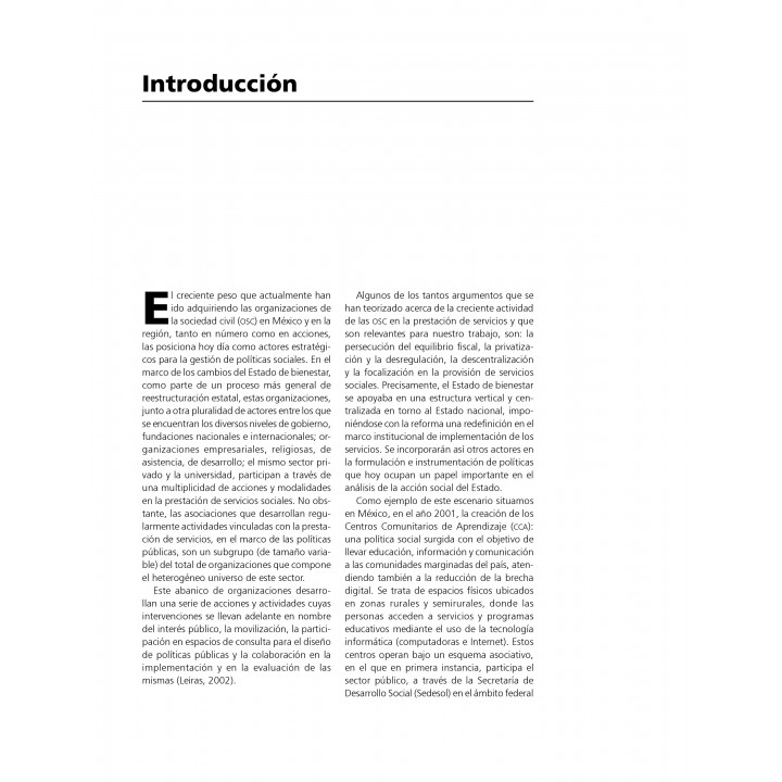 Acciones y función de las Organizaciones de la Sociedad Civil en los Centros Comunitarios de Aprendizaje (CCA).