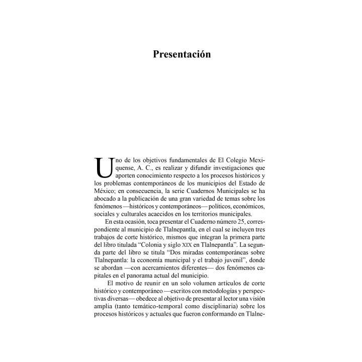 Tlalnepantla. Cuadernos veinticinco