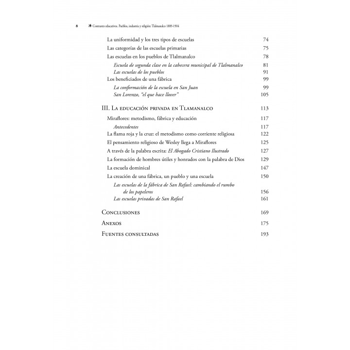 Contrastes educativos. Pueblos, industria y religión: Tlalmanalco, 1889 – 1904