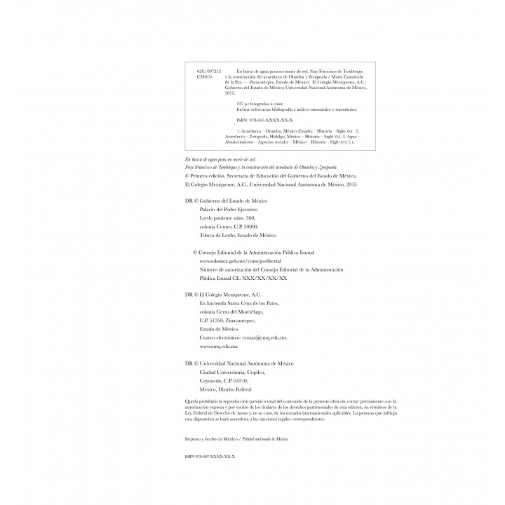 En busca de agua para no morir de sed. Fray Francisco Tembleque y la construcción del acueducto de Otumba y Zempoala