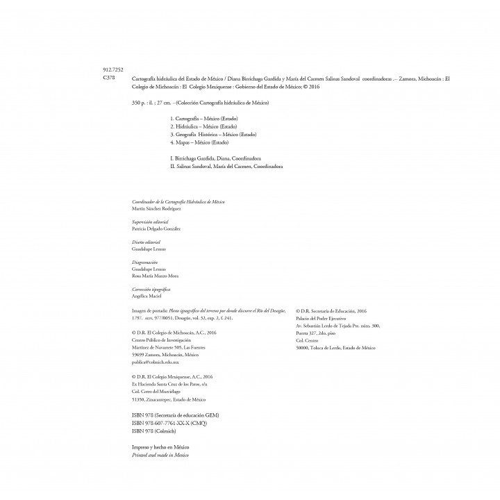 Cartografía hidráulica del Estado de México