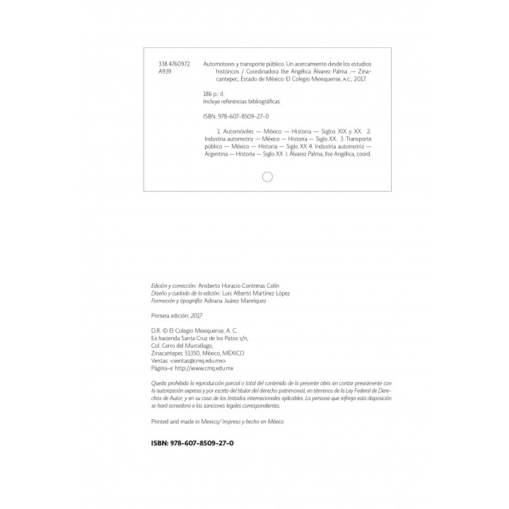 Automotores y transporte público. Un acercamiento desde los estudios históricos