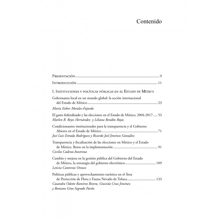 Estado de México: instituciones, políticas públicas y actividad productiva