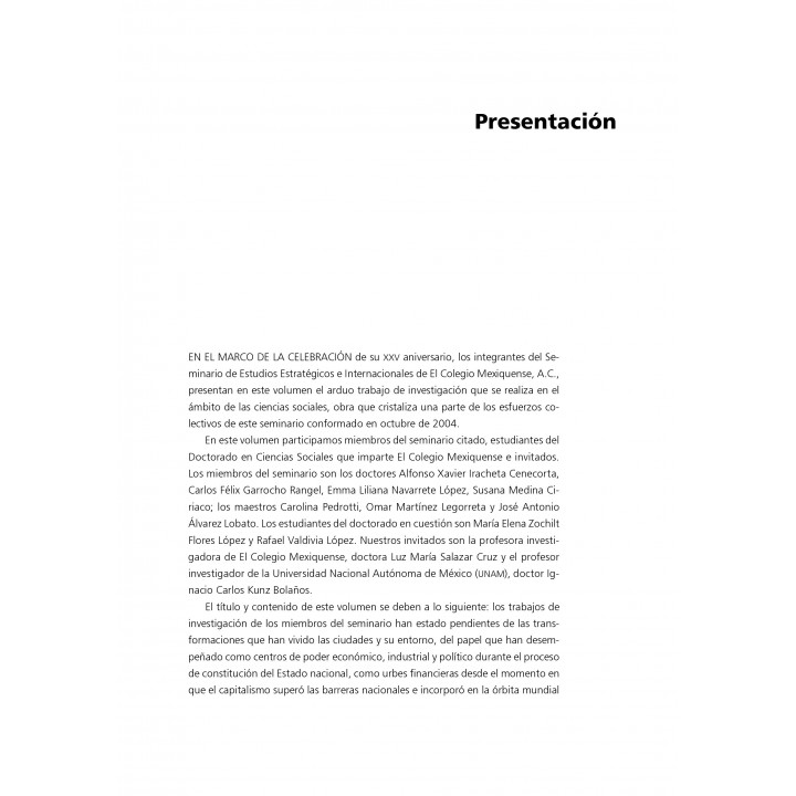 Contribuciones al estudio de las ciudades, el Estado de México y el suelo urbano