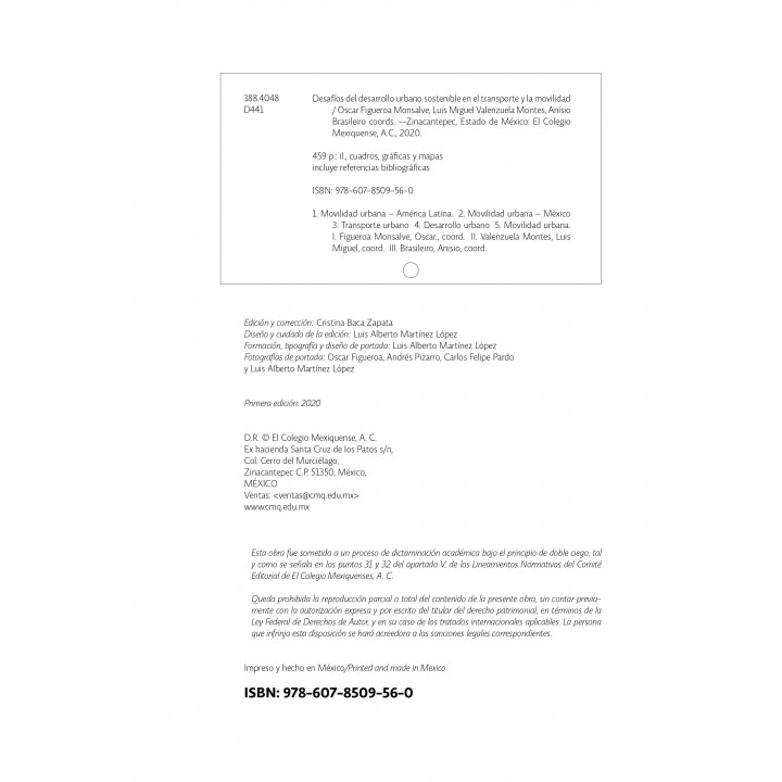 Desafíos del desarrollo urbano sostenible en el transporte y la movilidad