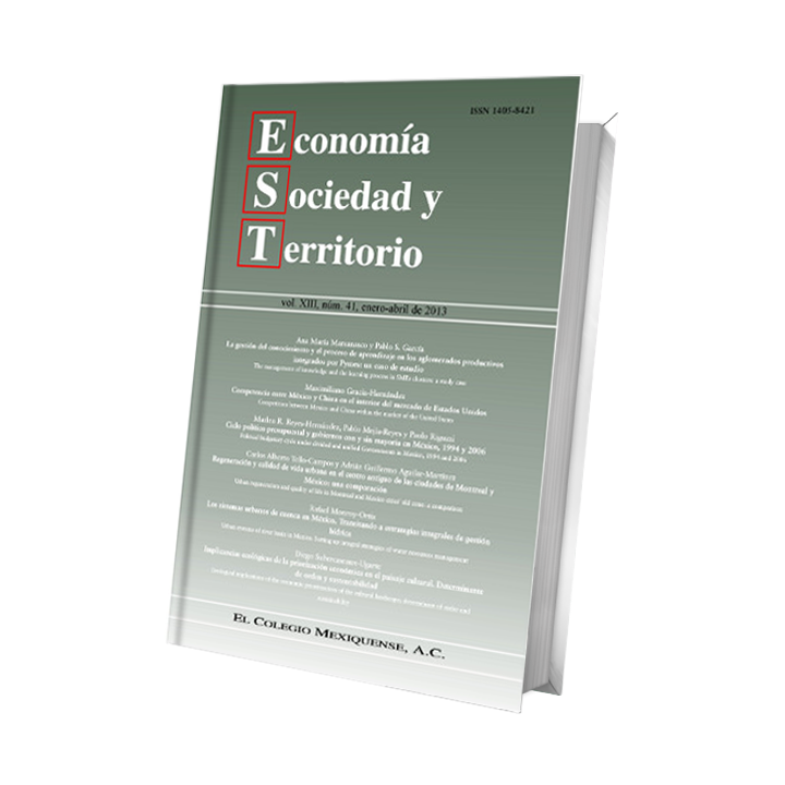 Economía, Sociedad y Territorio. Vol. XIII, núm. 41, enero-abril de 2013