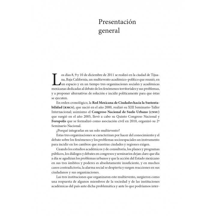Participación y responsabilidad social frente al fenómeno territorial. Memorias del V Congreso Nacional de Suelo...