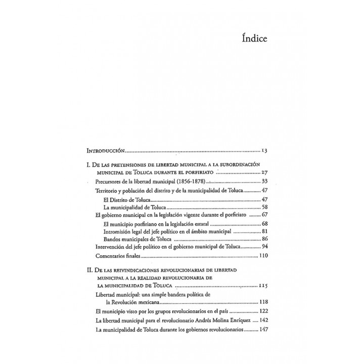 En busca de la libertad municipal. Toluca 1877 - 1940