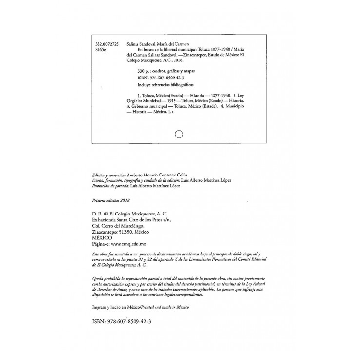 En busca de la libertad municipal. Toluca 1877 - 1940