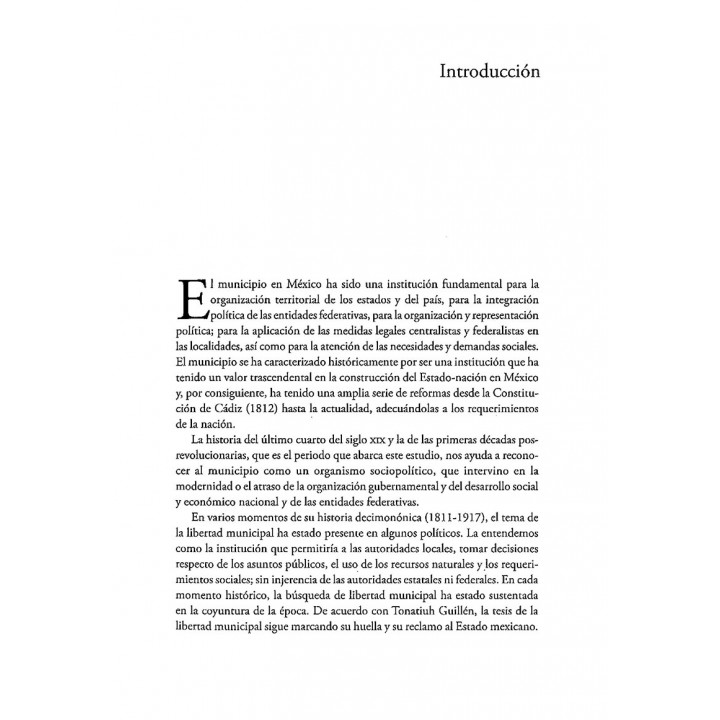 En busca de la libertad municipal. Toluca 1877 - 1940