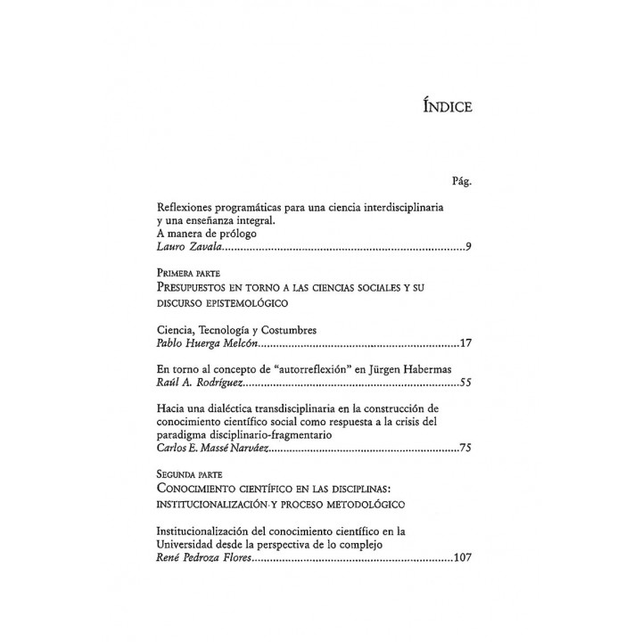 La complejidad en las ciencias. Método, institucionalización y enseñanza