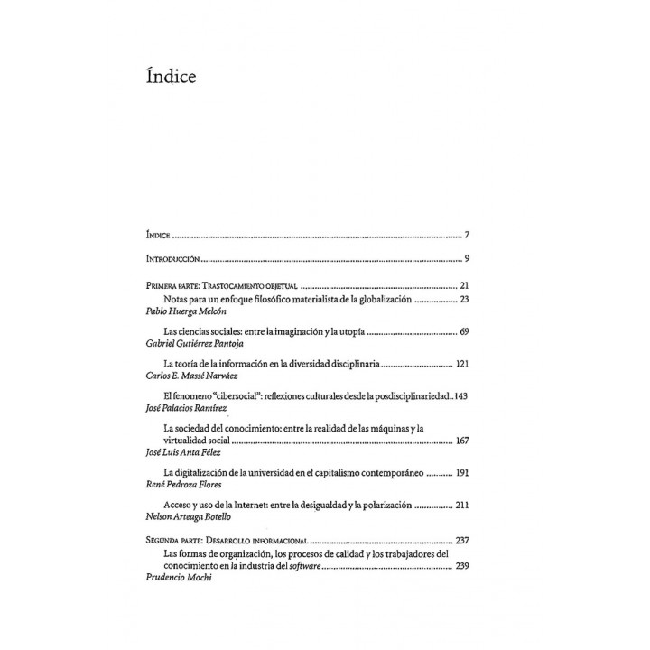 La complejidad de las ciencias sociales en la sociedad de la información y la economía del conocimiento
