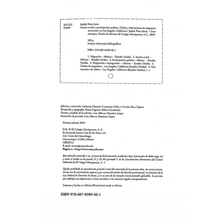 Acción social y participación política. Clubes y federaciones de migrantes mexicanos en Los Ángeles, California