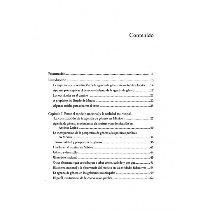 Un lugar indefinido. El género en la agenda municipal. La reconstrucción local de la política nacional en el Estado de México.