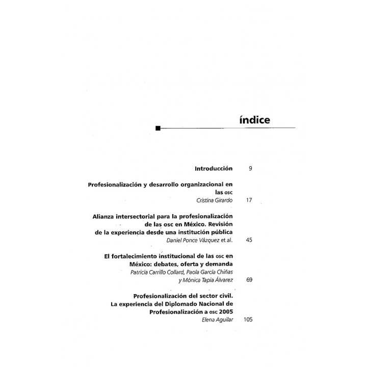 La profesionalización de las OSC en México. Actores y estrategias