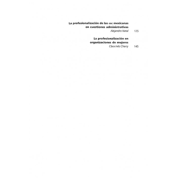 La profesionalización de las OSC en México. Actores y estrategias