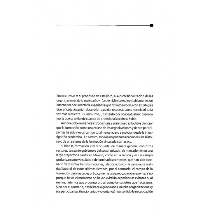 La profesionalización de las OSC en México. Actores y estrategias