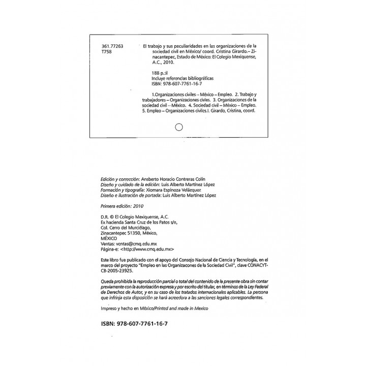 El trabajo y sus peculiaridades en las organizaciones de la sociedad civil en México