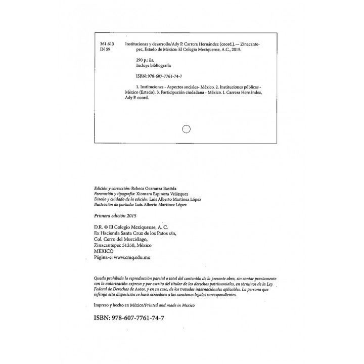 Instituciones y desarrollo